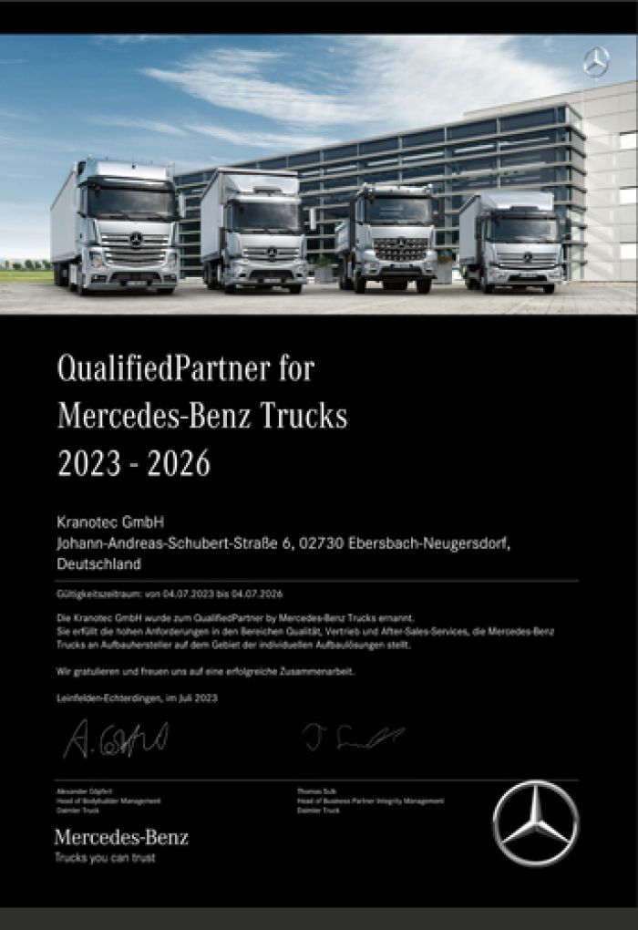 Qualified Partner by Mercedes Benz Trucks